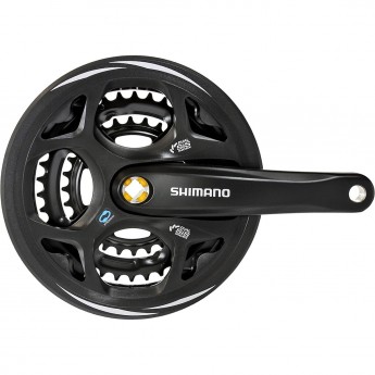 Система SHIMANO ALTUS, M311, 175 мм, квадрат, 42/32/22T, с защитой, черный