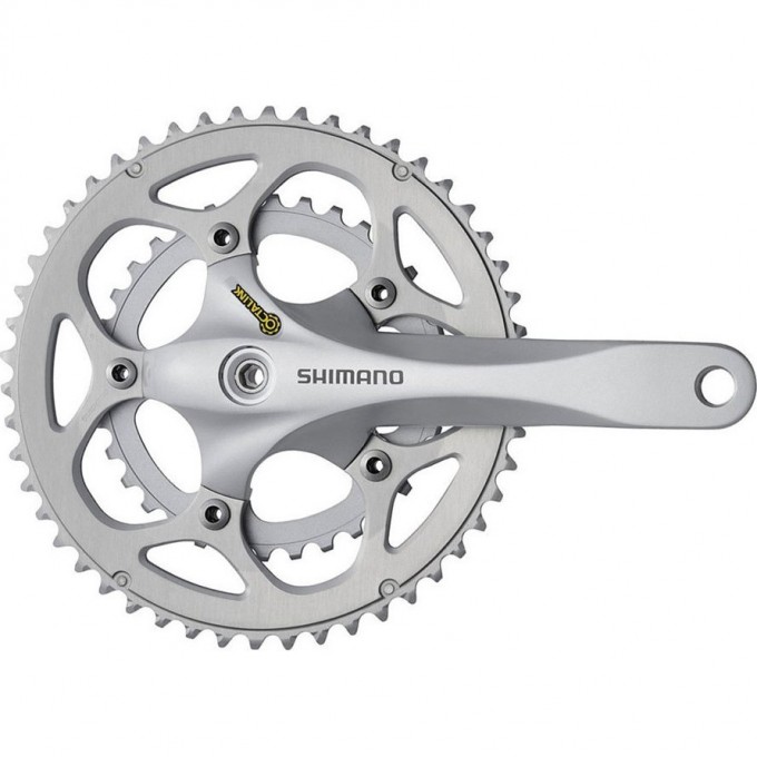 Система SHIMANO R345, 175 мм, OCTALINK, 50/34T без каретки, 9 скоростей, серебристый EFCR345E04XS Система SHIMANO R345, 175 мм, OCTALINK, 50/34T без каретки, 9 скоростей, серебристый EFCR345E04XS