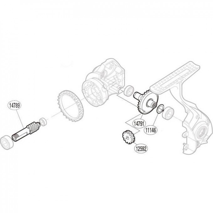 Запчасть для катушки ведомая шестерня PINION GEAR SHIMANO RD14789 Запчасть для катушки ведомая шестерня PINION GEAR SHIMANO RD14789