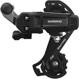 Переключатель задний SHIMANO TOURNEY, TY200, GS, 6/7 скоростей для 14-28T, крепление на болт, черный, без упаковки Переключатель задний SHIMANO TOURNEY, TY200, GS, 6/7 скоростей для 14-28T, крепление на болт, черный, без упаковки
